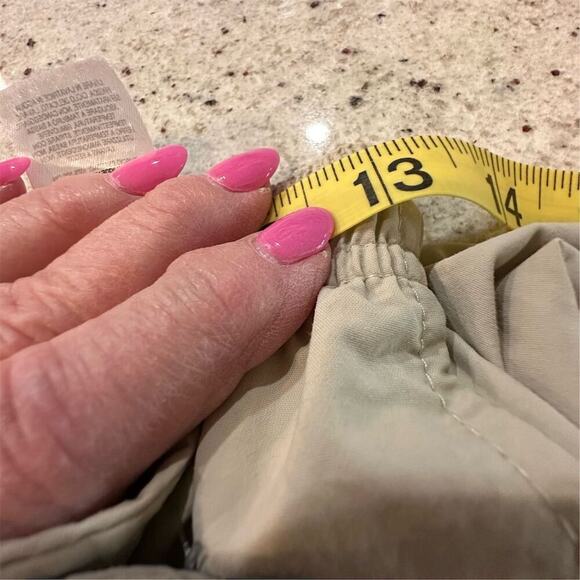 Columbia‎ PFG Men's Cargo Shorts Beige S Elastic Waistband Multiple Pockets - Picture 9 of 9